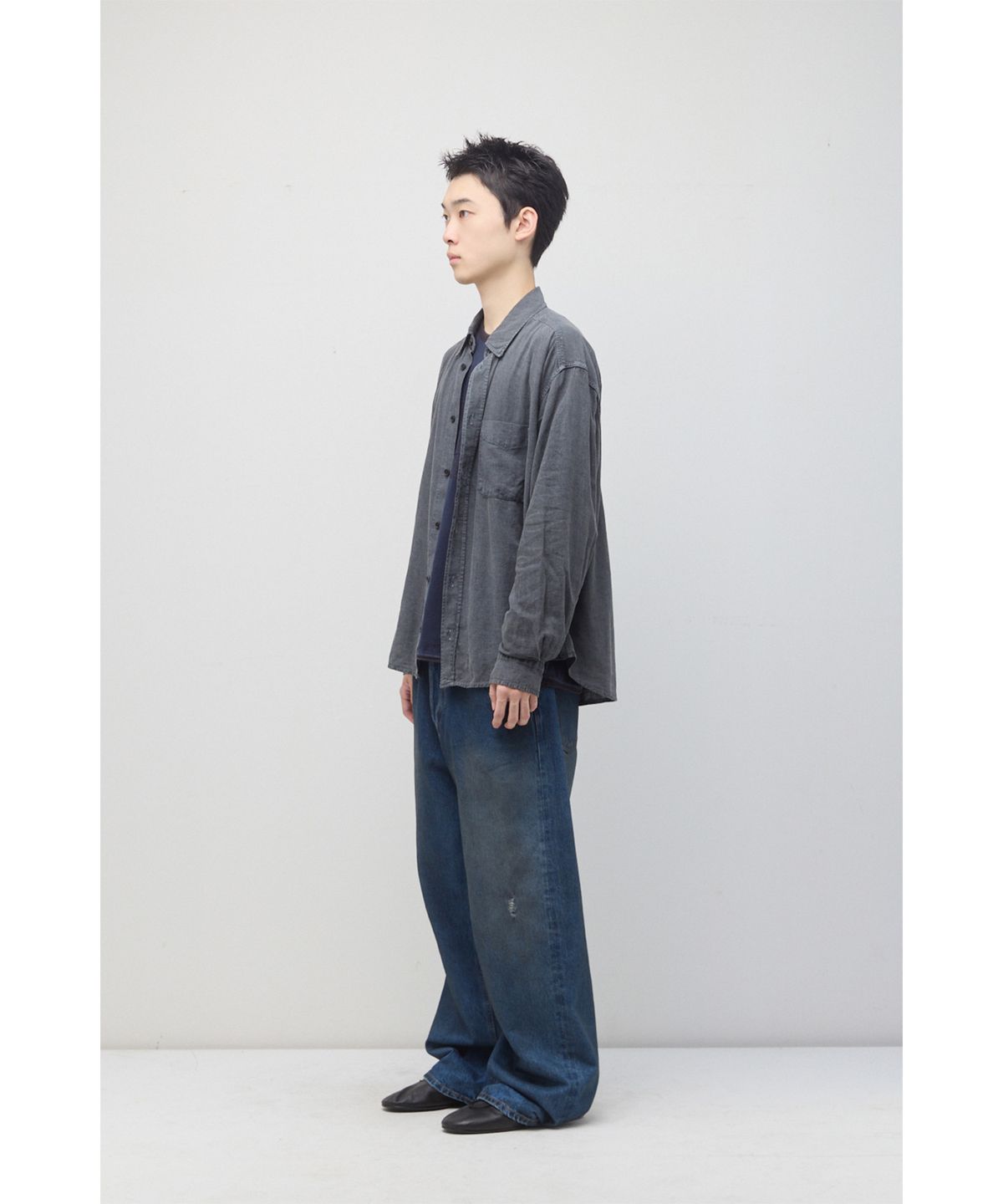 해칭룸(HATCHINGROOM) L.R Shirt Faded Grey