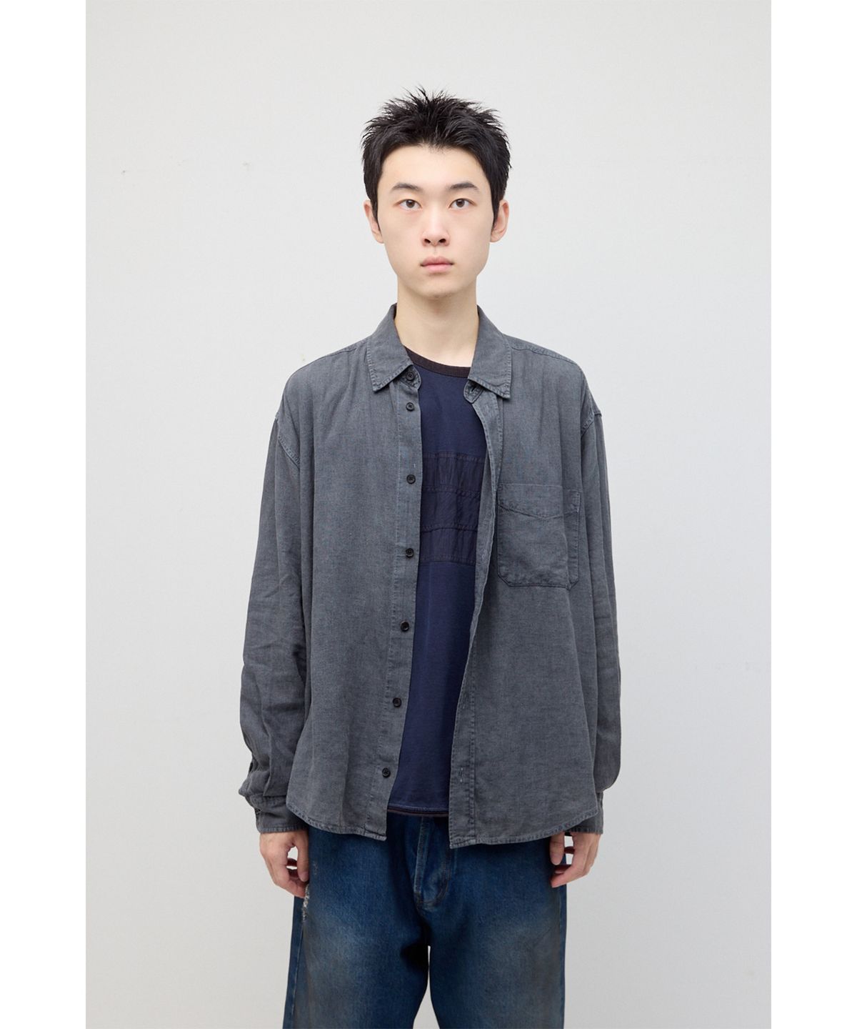 해칭룸(HATCHINGROOM) L.R Shirt Faded Grey