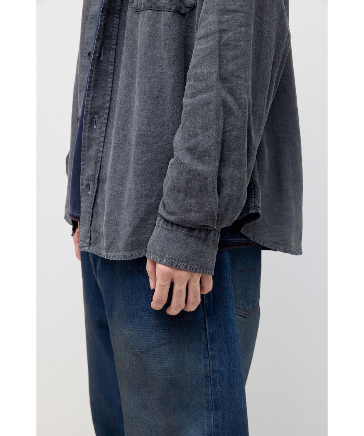 해칭룸(HATCHINGROOM) L.R Shirt Faded Grey