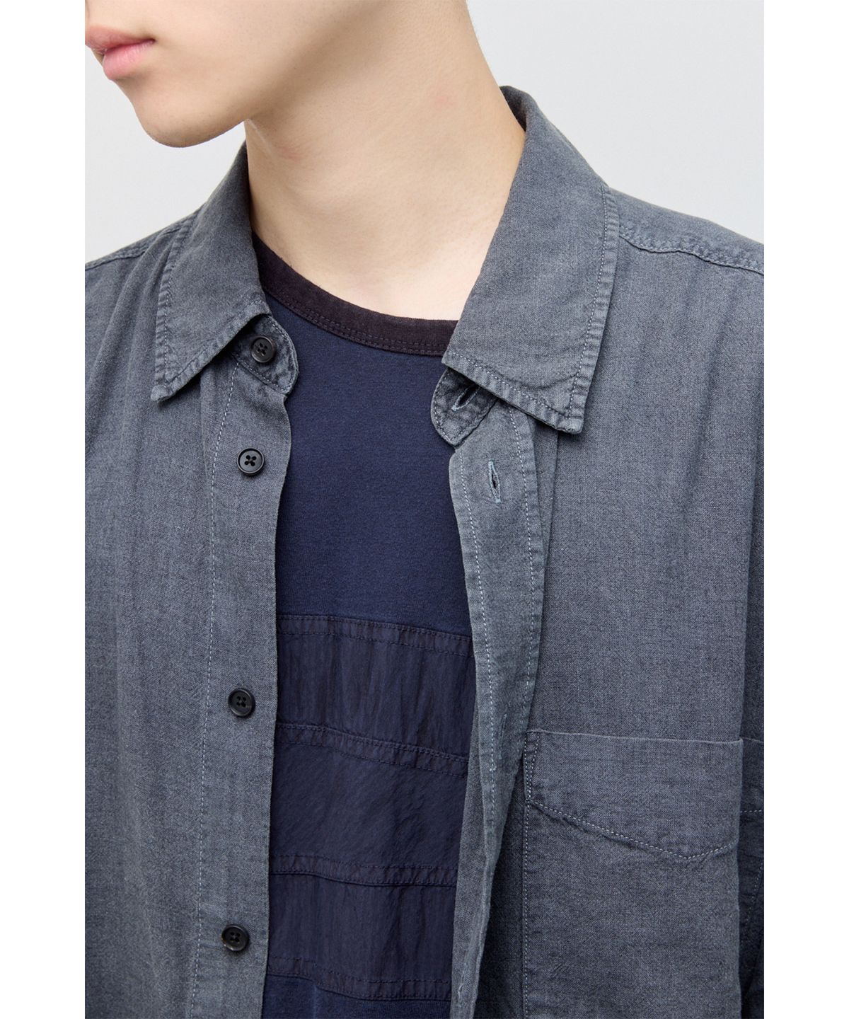해칭룸(HATCHINGROOM) L.R Shirt Faded Grey