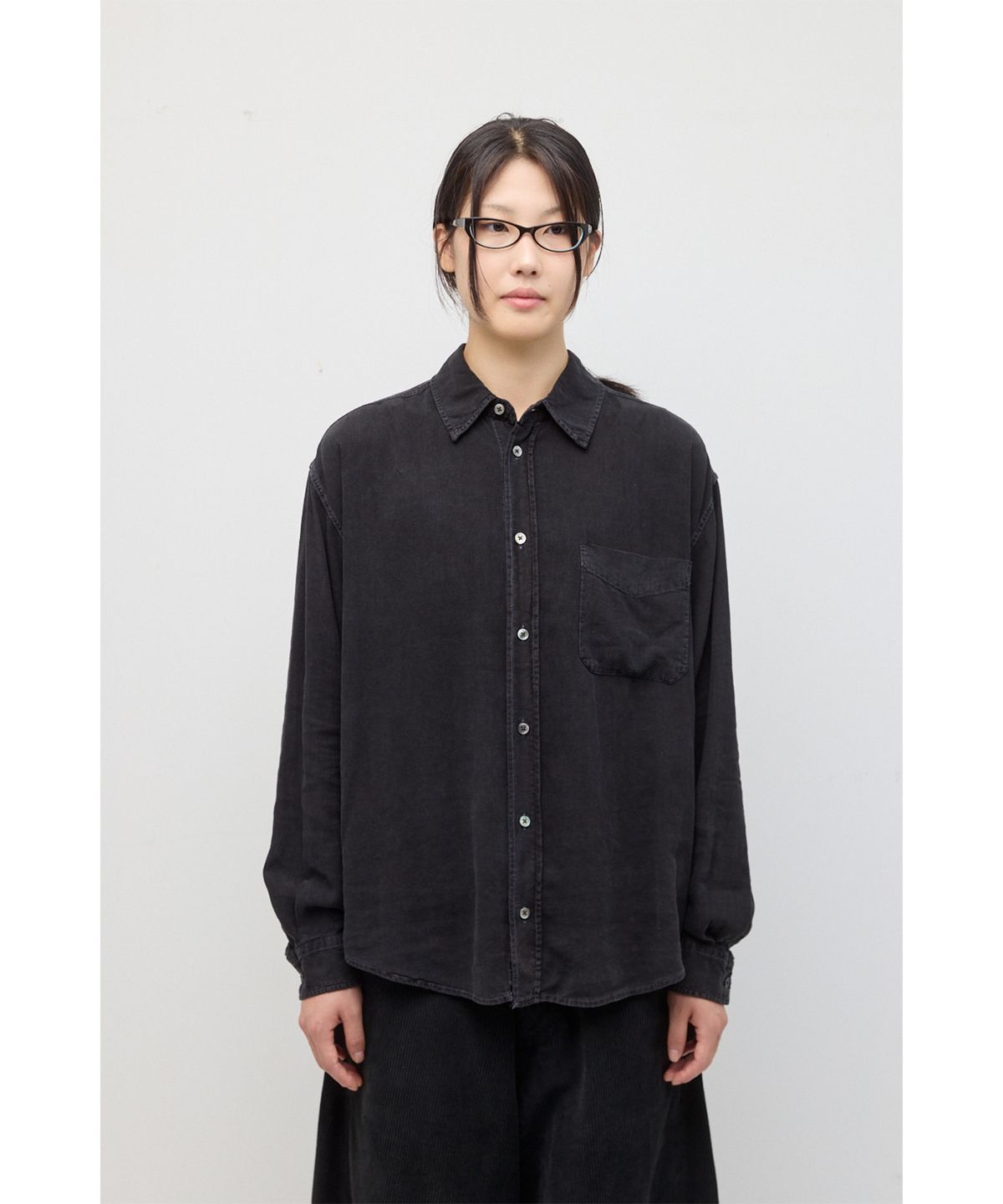 해칭룸(HATCHINGROOM) L.R Shirt Faded Black