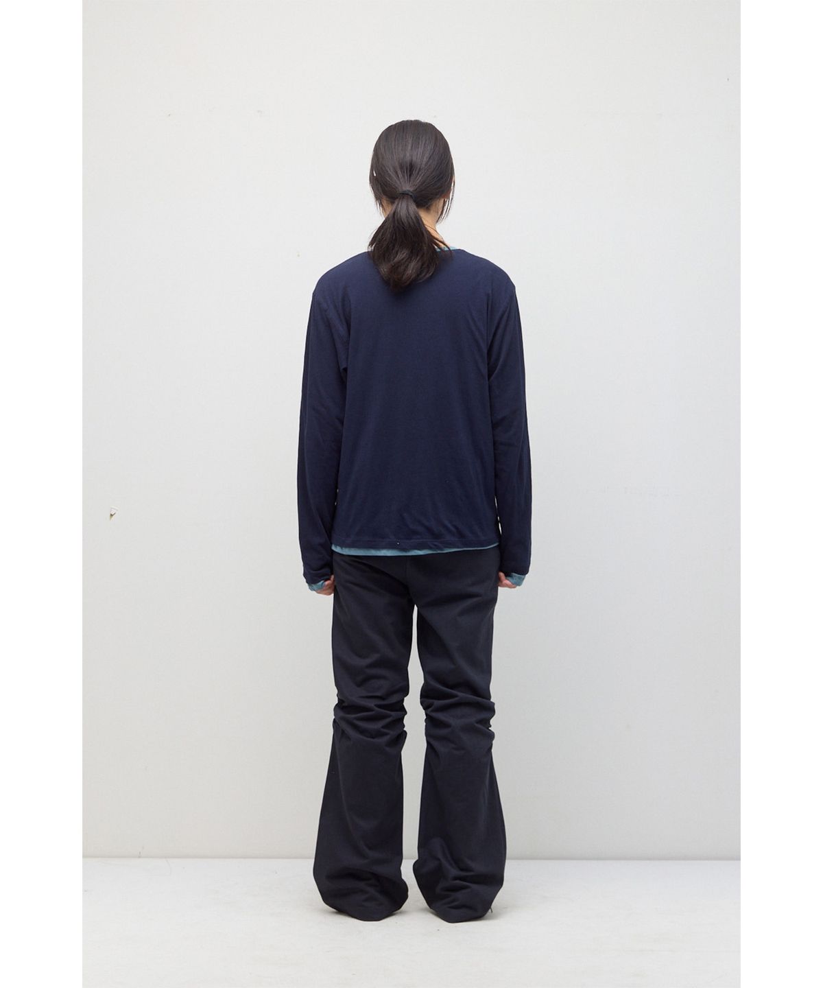 해칭룸(HATCHINGROOM) Two Face Ringer Tee Navy/Soda