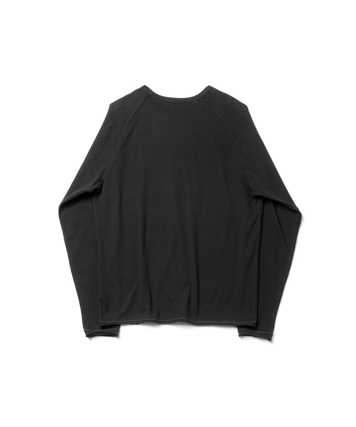 해칭룸(HATCHINGROOM) Patchwork Ringer Tee Washed Black