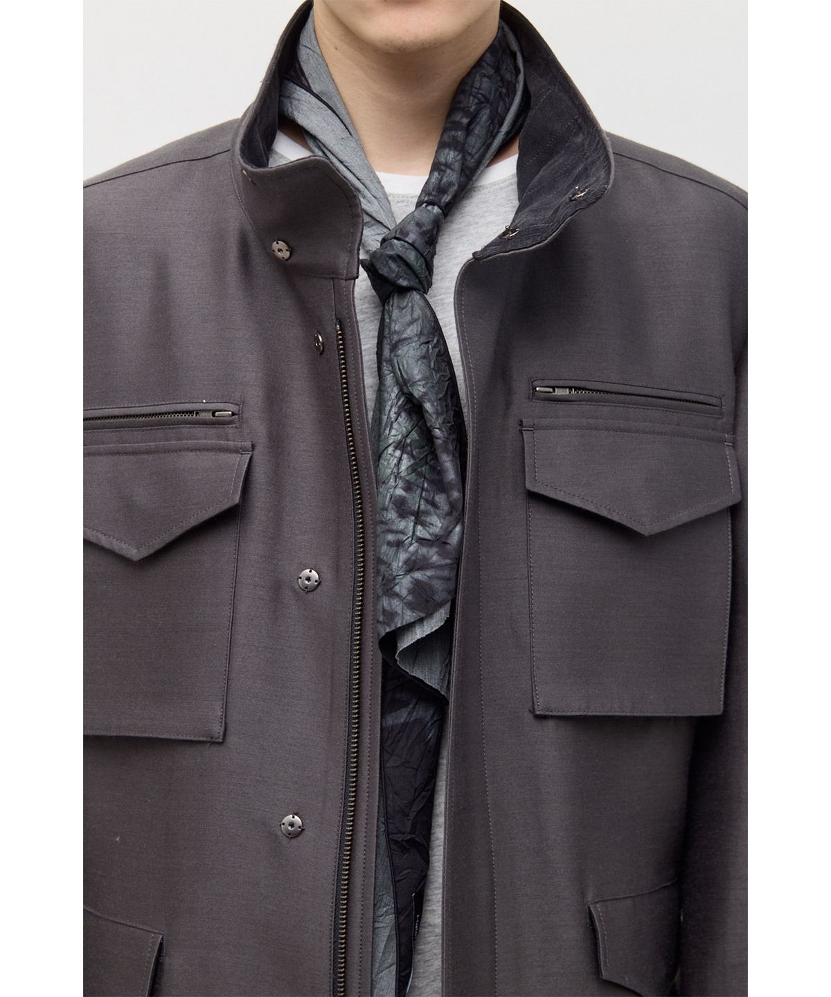 해칭룸(HATCHINGROOM) Murmuration Scarf Black/Khaki
