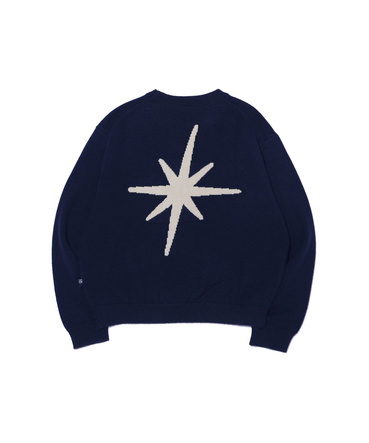 유니버스 가먼트(UNIVERSE GARMENT) 라운드넥 자카드 니트_NAVY