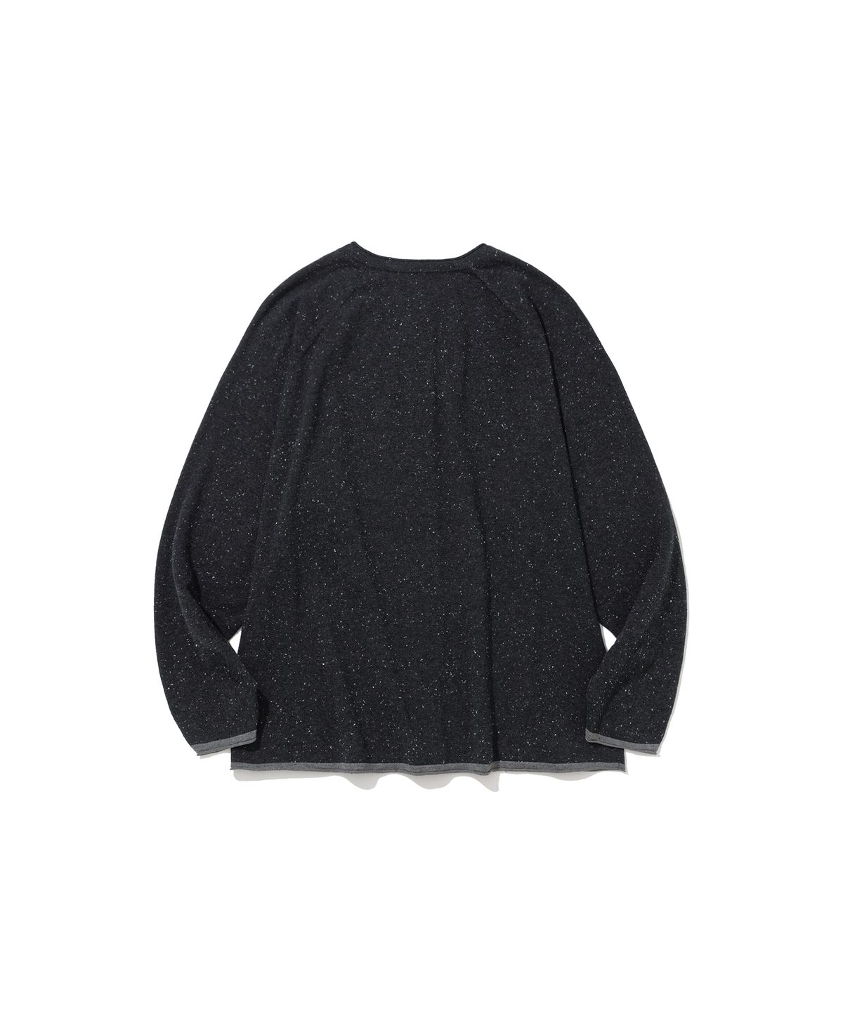 앵글런(ANGLAN) Nep Yarn Raglan Cardigan - Charcoal