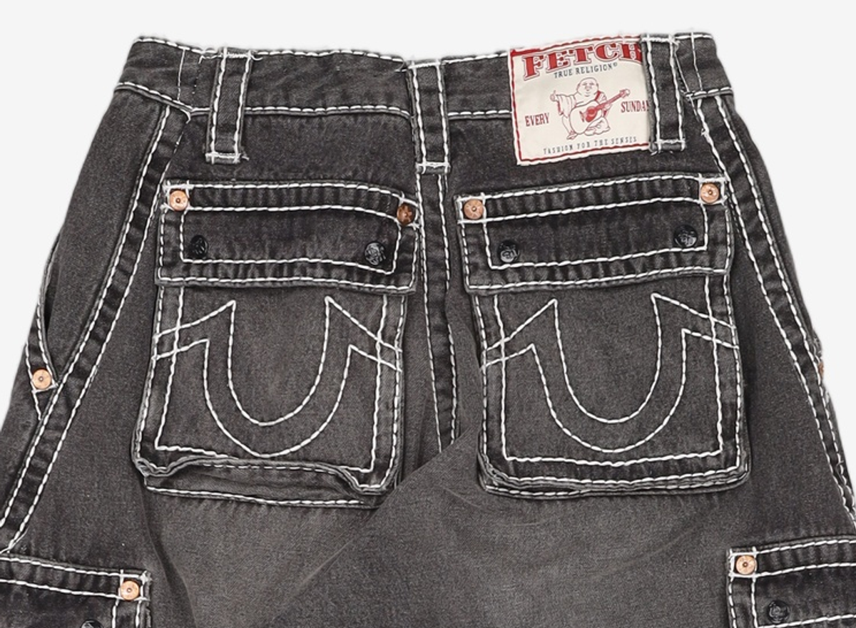 트루릴리젼(TRUERELIGION) TRUE RELIGION X FETCH DENIM SEPARATE CARGO PANTS BLACK M