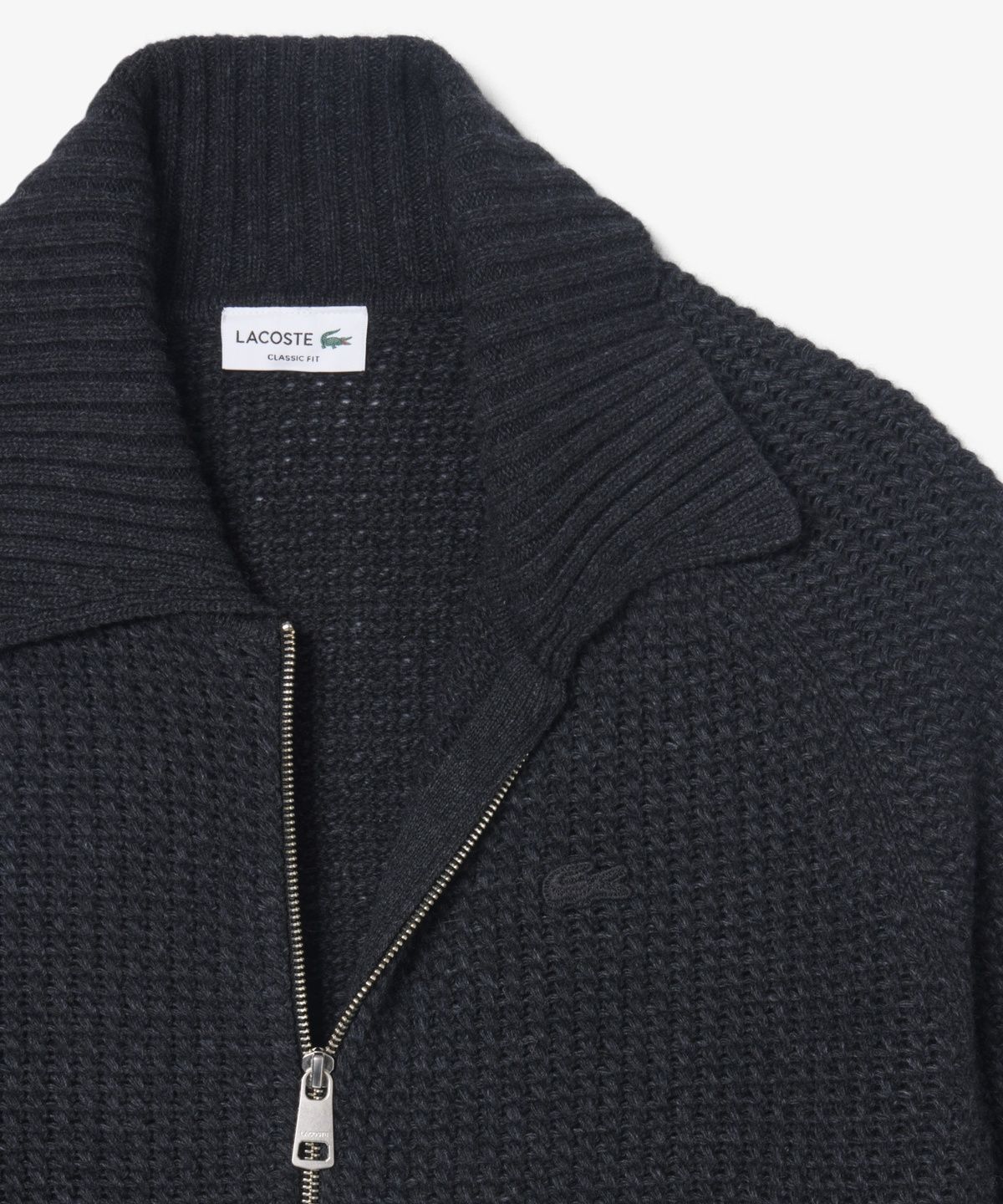 라코스테(LACOSTE) 남성 합연사 카라 풀집업 가디건 AH8585-56N EL6
