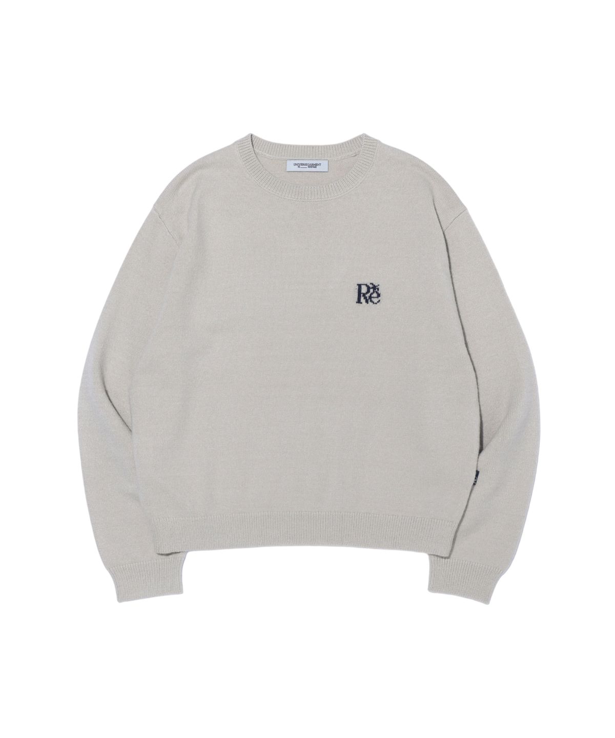 유니버스 가먼트(UNIVERSE GARMENT) 라운드넥 자카드 니트_BEIGE