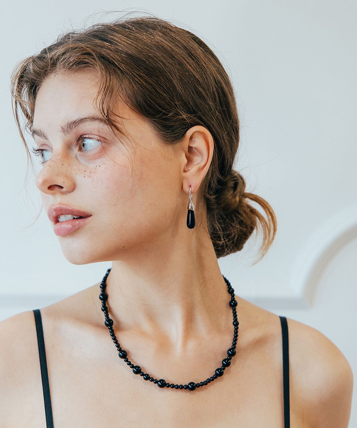 피오레(FIORE) onyx toggle necklace
