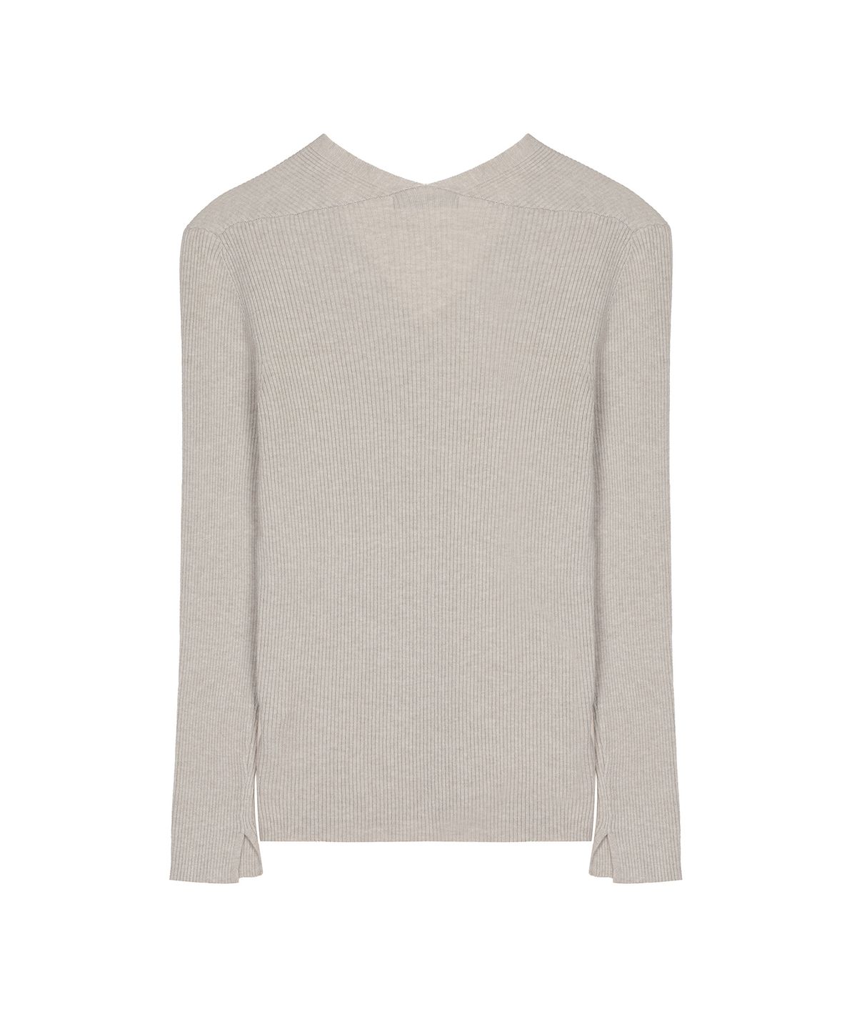닉앤니콜(NICK&NICOLE) BUTTERFLY BUTTON SLIM KNIT CARDIGAN_SAND GRAY