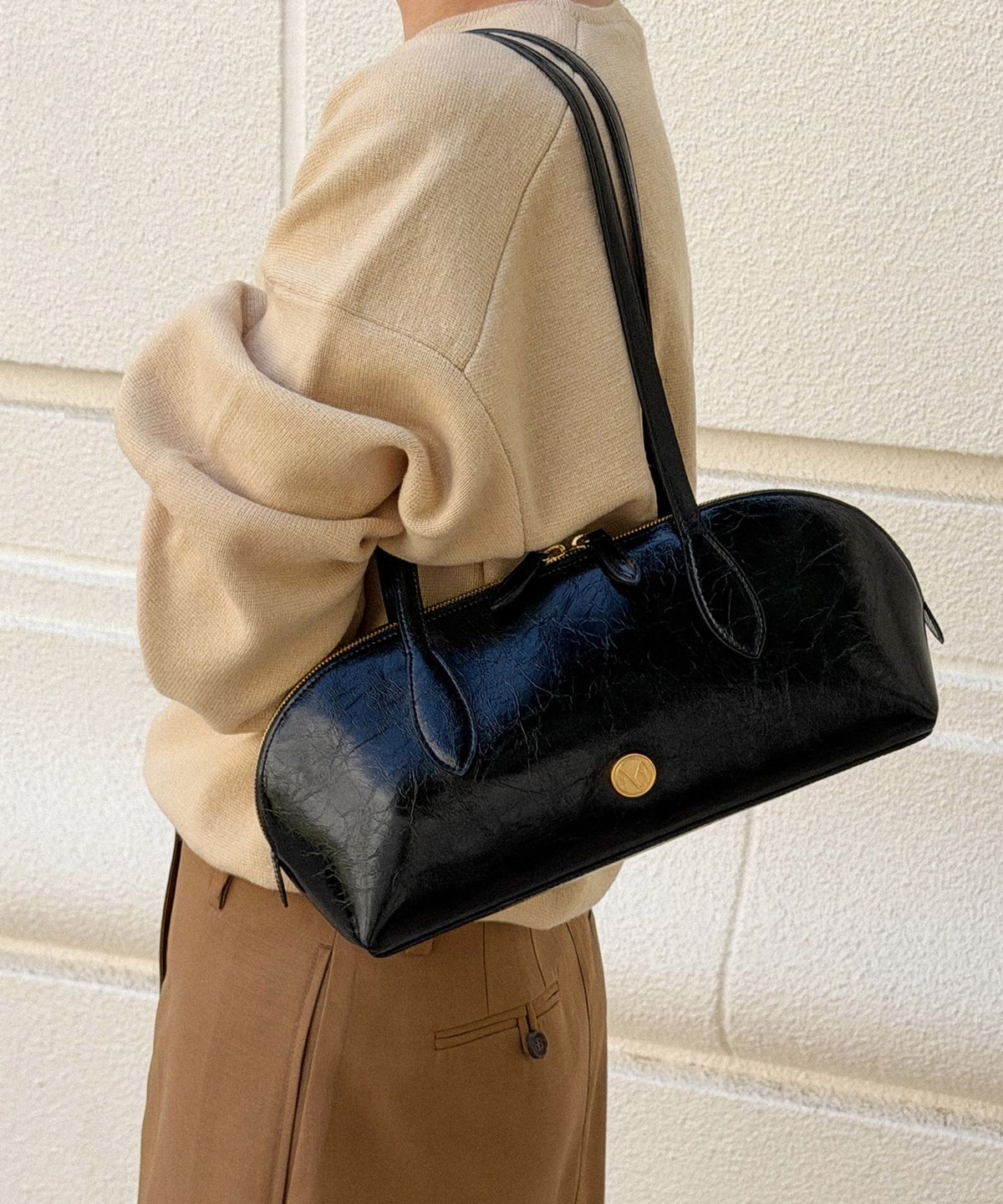 꼬떼드무아(COTEDEMOI) Allonge Shoulder Bag - Black