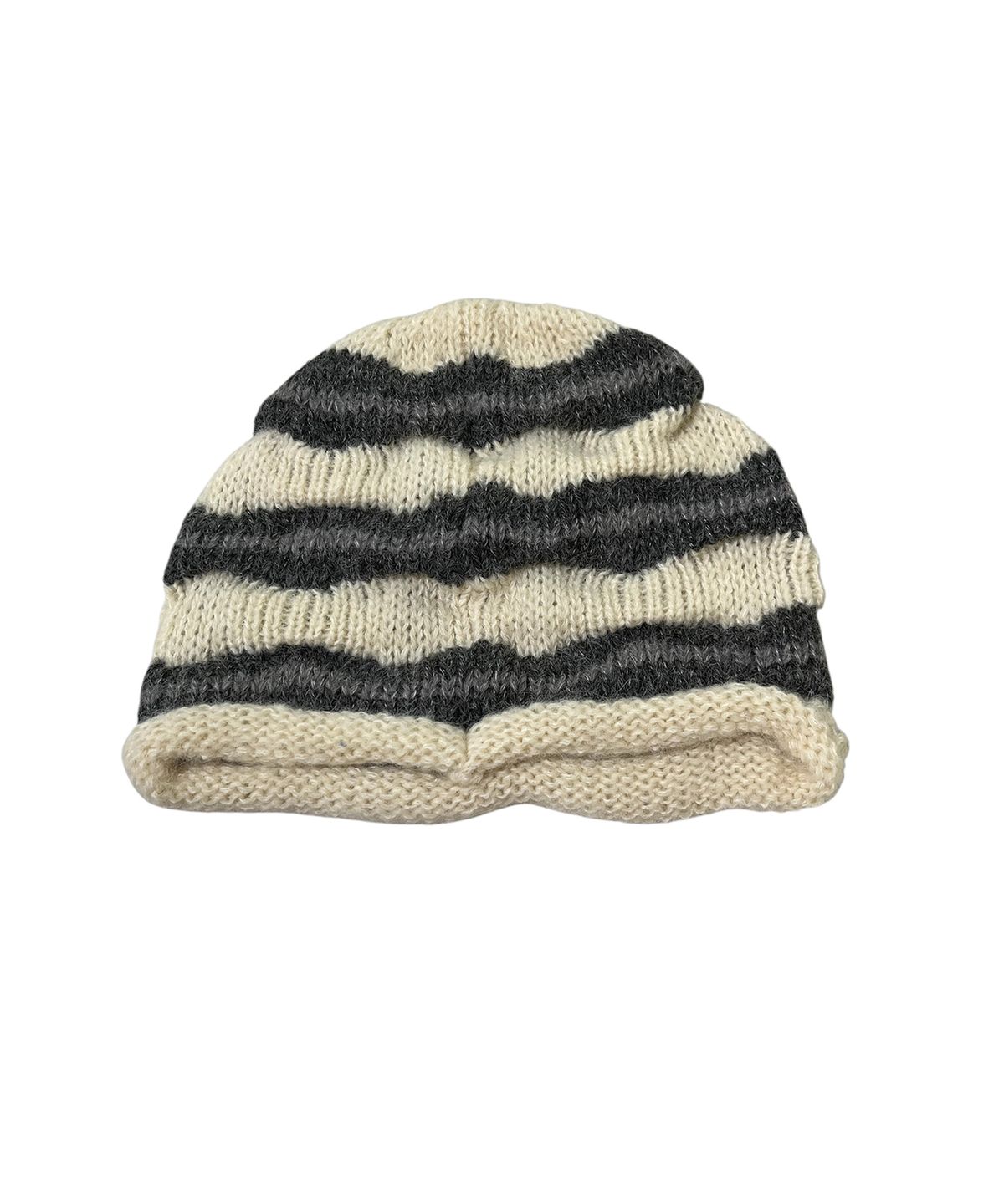 스케이터락(SK8ER ROCK) Crinkle Stripe Beanie (Cream)