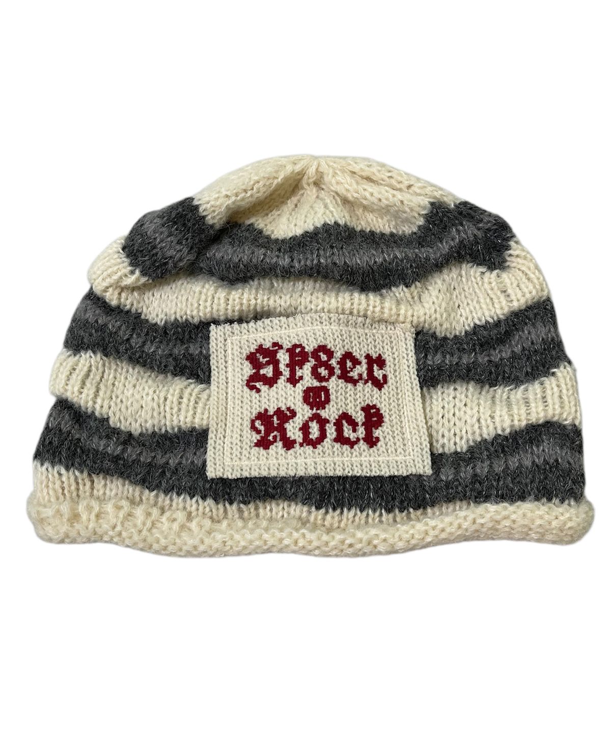 스케이터락(SK8ER ROCK) Crinkle Stripe Beanie (Cream)