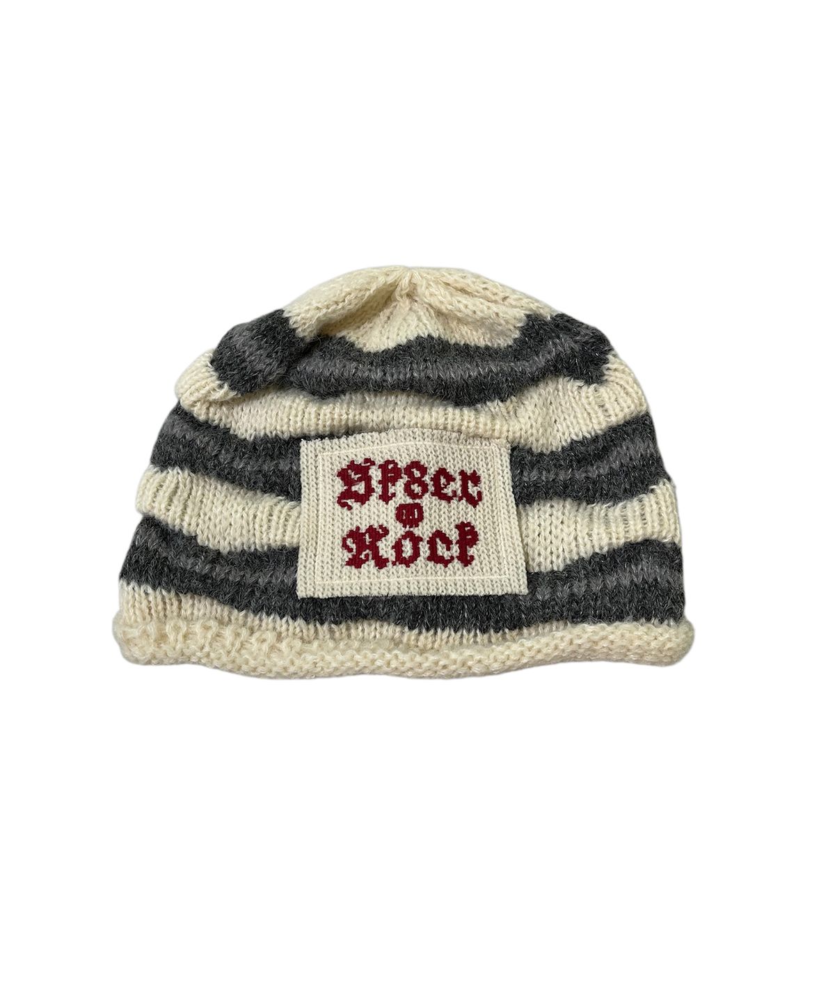 스케이터락(SK8ER ROCK) Crinkle Stripe Beanie (Cream)