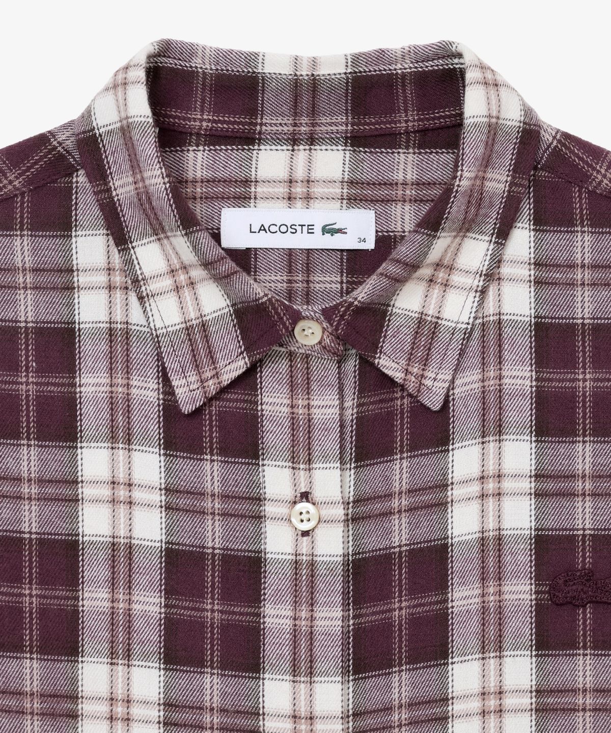 라코스테(LACOSTE) 여성 릴렉스핏 체크 셔츠 CF507E-56N 3KE