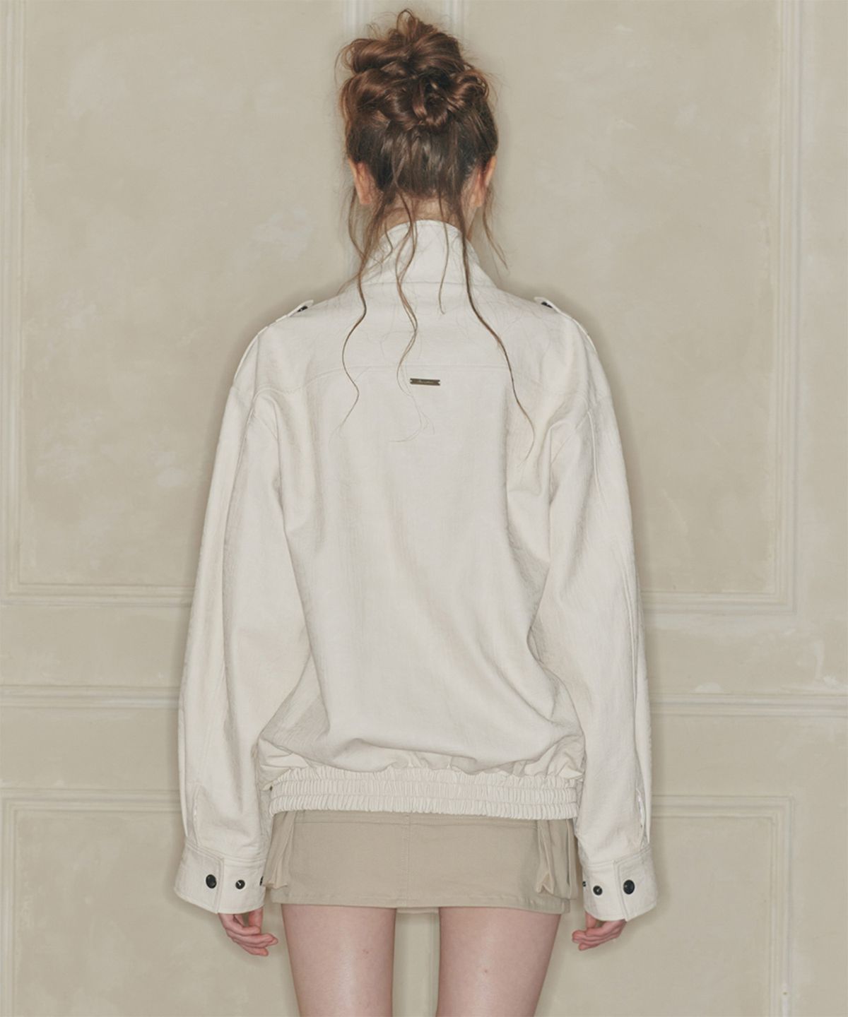 페인오어플레져(PAINORPLEASURE) DUSK LEATHER JACKET cream