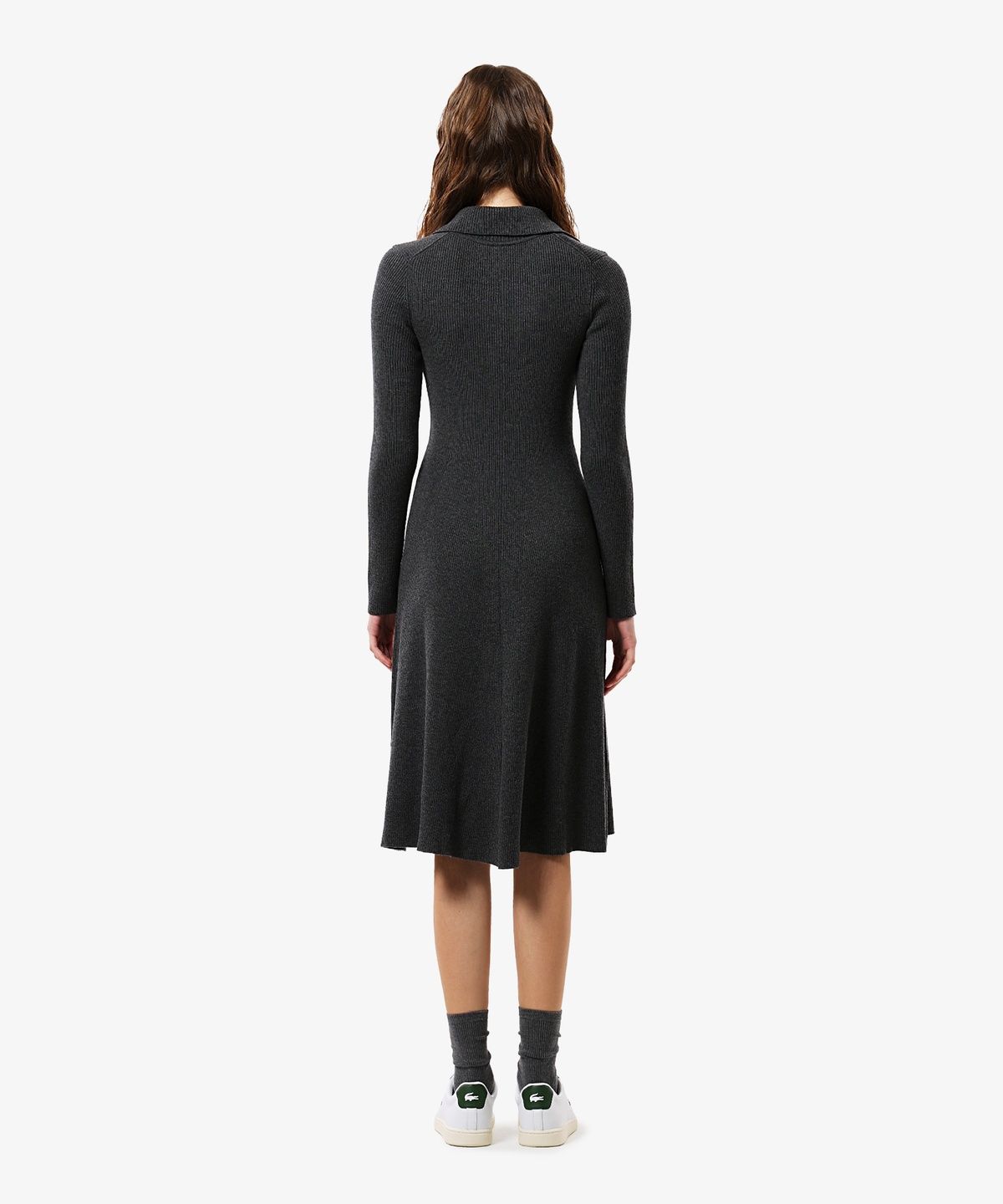 라코스테(LACOSTE) 여성 에리형 플레어 스웨터 드레스 EF907E-56N 050