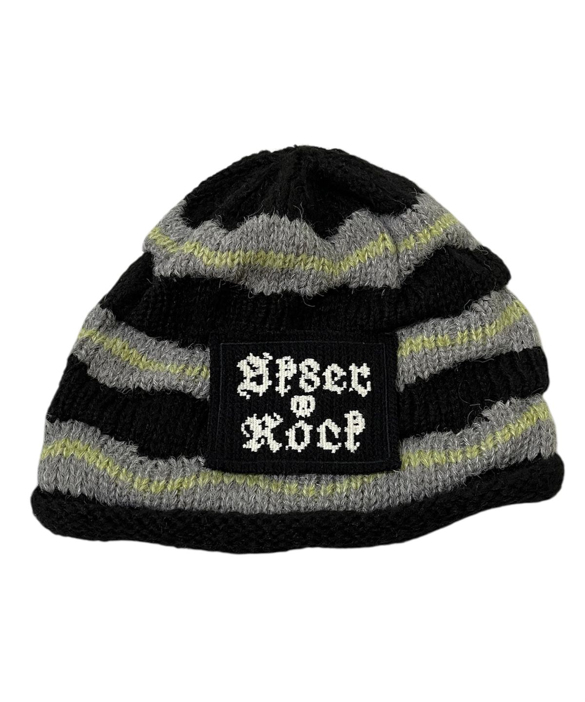스케이터락(SK8ER ROCK) Crinkle Stripe Beanie (Black)