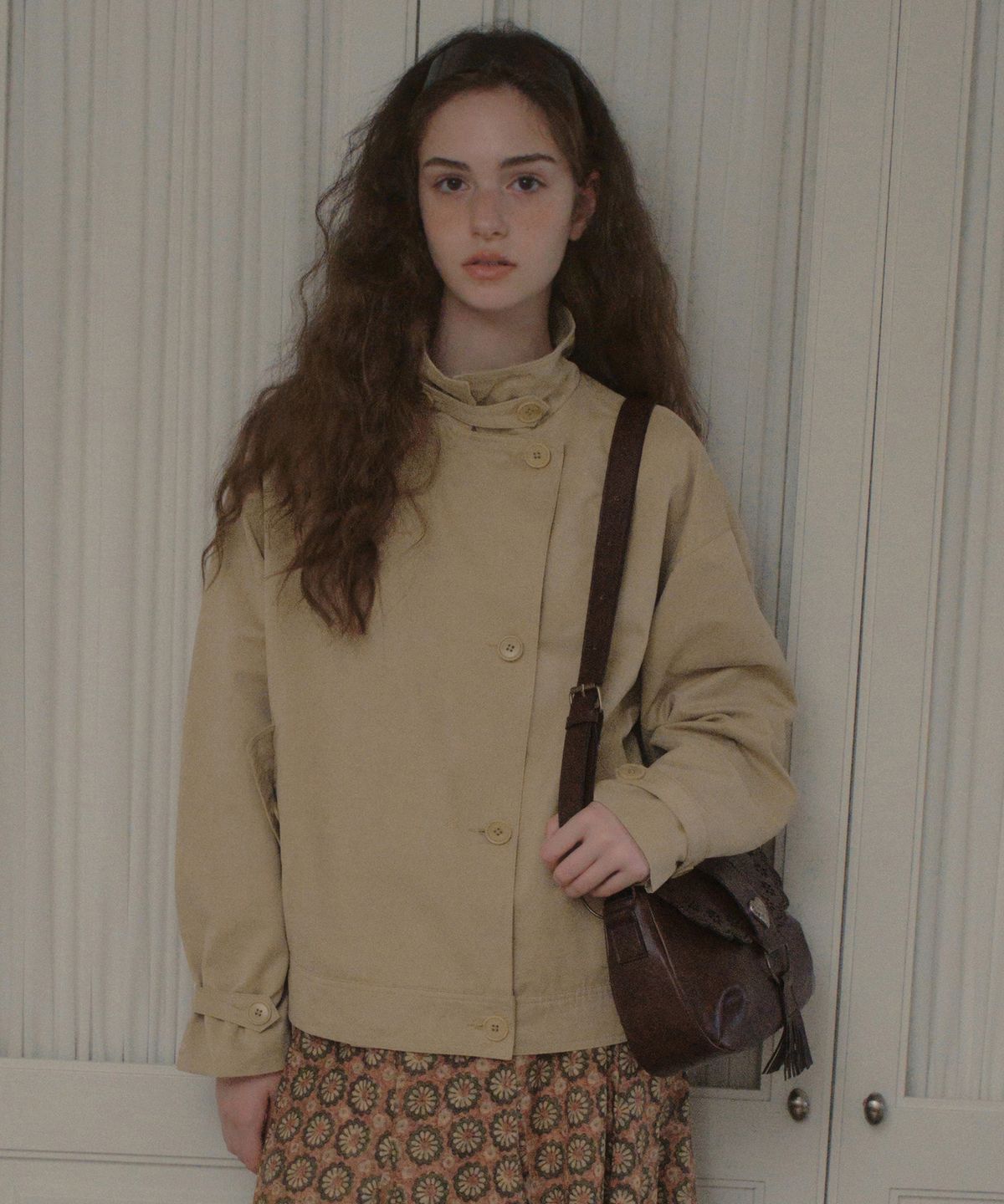 아우어노스텔지아(OURNOSTALGIA) Mabel Trench Blouson Jacket_Beige(OCB6OT01)