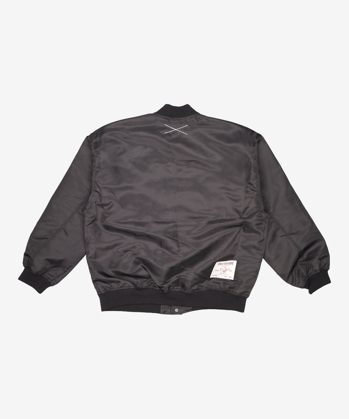 트루릴리젼(TRUERELIGION) CODE. RED NYLON VARSITY JACKET BLACK M