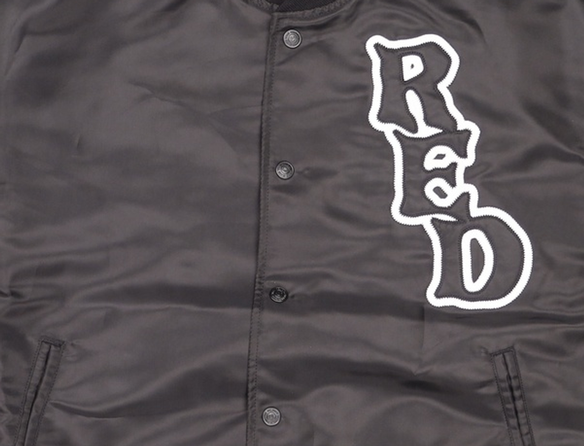 트루릴리젼(TRUERELIGION) CODE. RED NYLON VARSITY JACKET BLACK M
