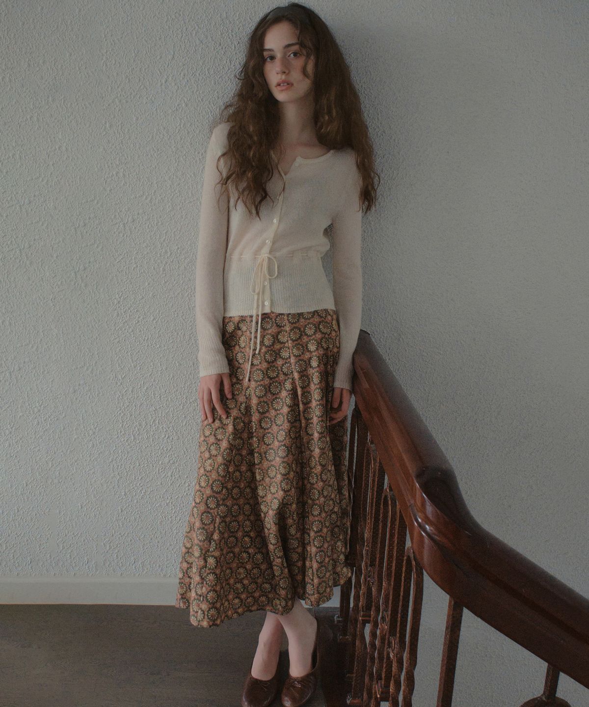 아우어노스텔지아(OURNOSTALGIA) Maren Tie Mohair Knit Cardigan_Cream(OCB6KN39)