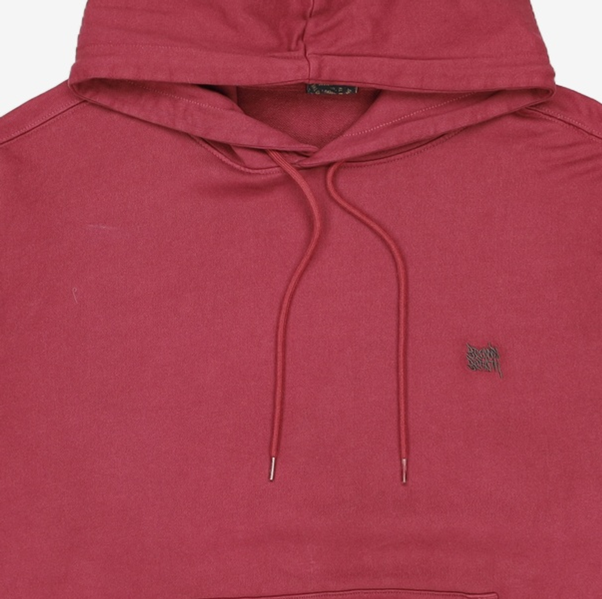 브라운브레스(BROWNBREATH) PIGMENT TAG HOODIE - BURGUNDY M