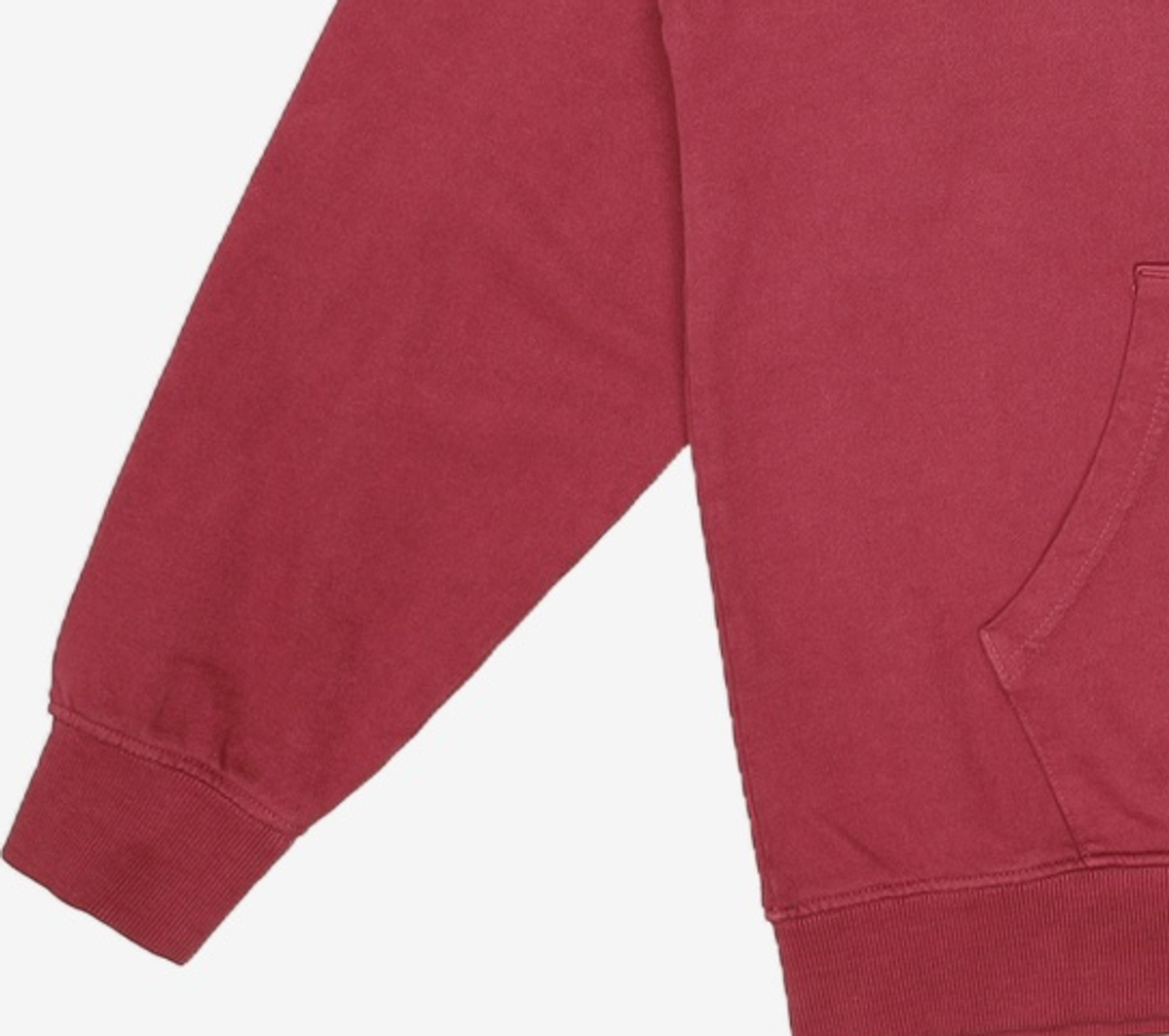 브라운브레스(BROWNBREATH) PIGMENT TAG HOODIE - BURGUNDY M