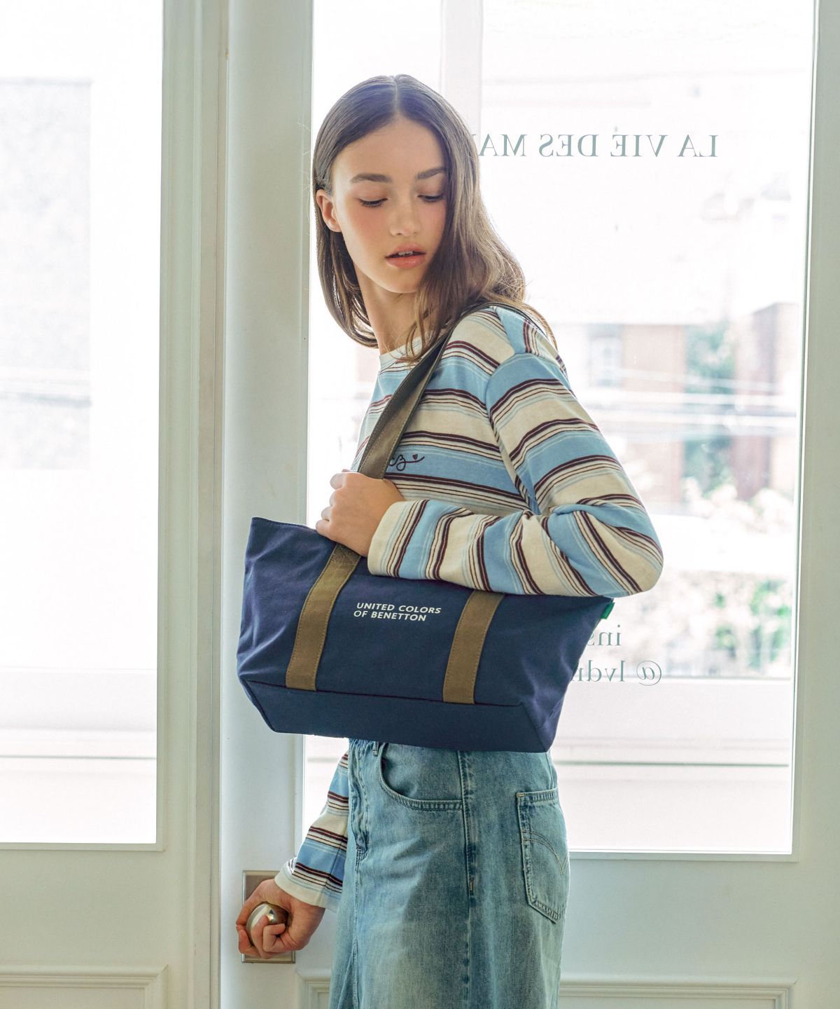베네통(BENETTON) 캔버스 숄더백 (8colors)