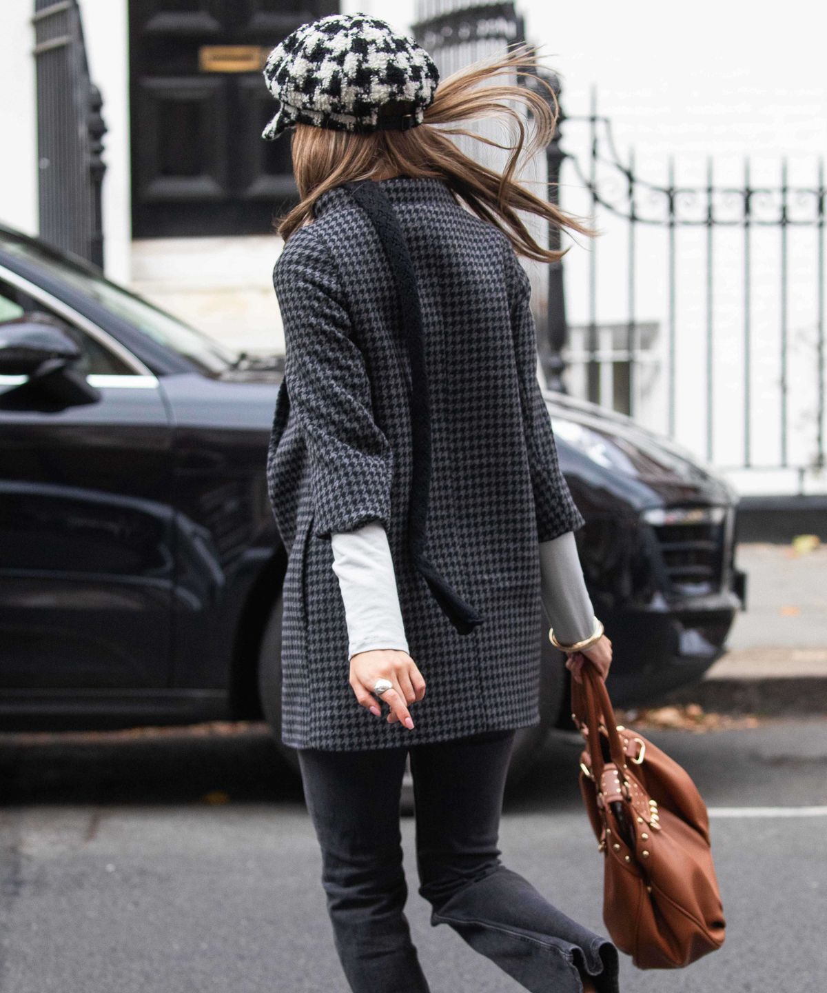 디망쉬(dimanche) Half-Neck Coat (check)