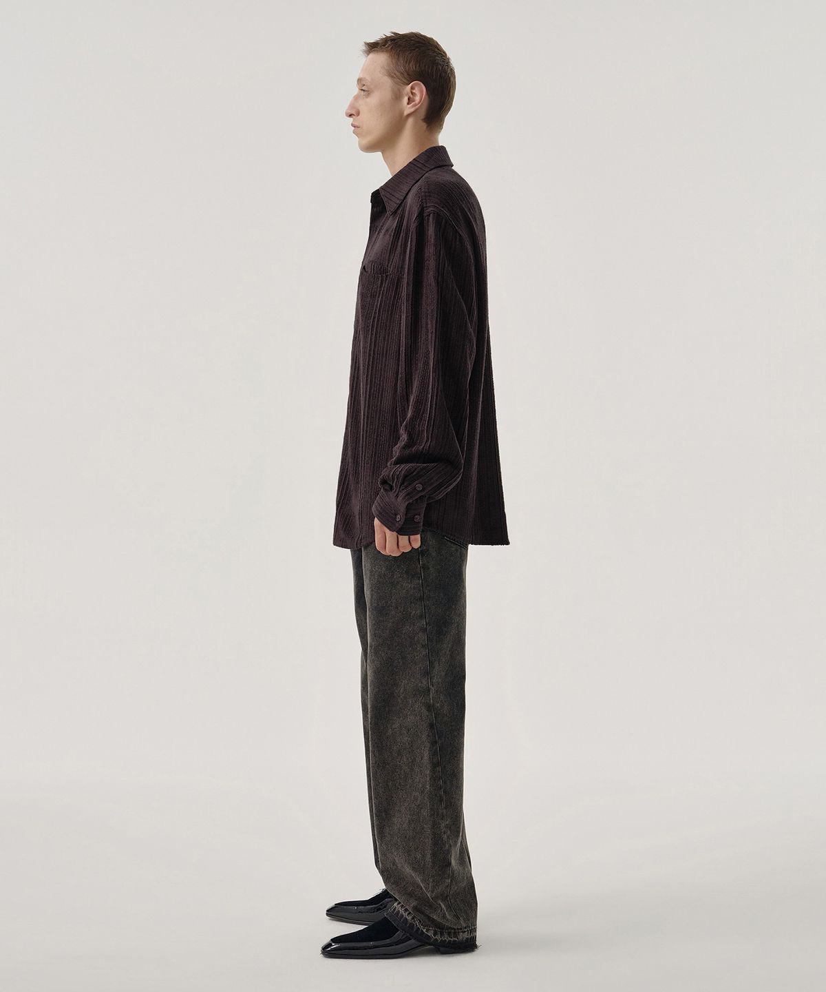 엠엠아이씨(MMIC) DRAPE SHIRT (WINE)