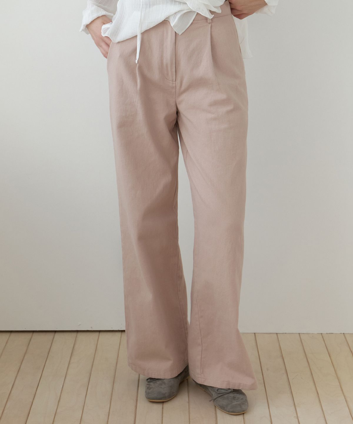 리엘(RE L) Wren pintuck pants (pink)