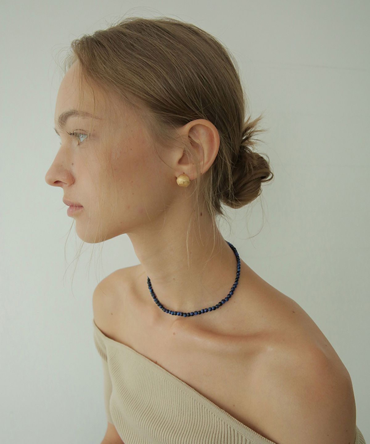 모던라이크(MODERN LIKE) [ Silver 925 ] 매트 원형 공 원터치 귀걸이 12mm