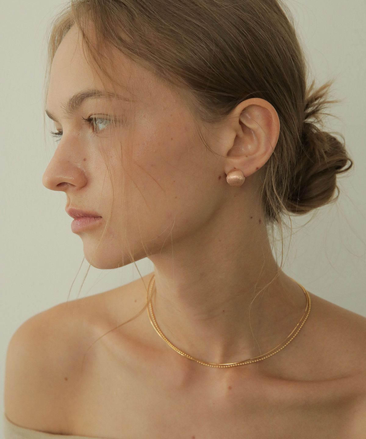 모던라이크(MODERN LIKE) [ Silver 925 ] 매트 원형 공 원터치 귀걸이 12mm
