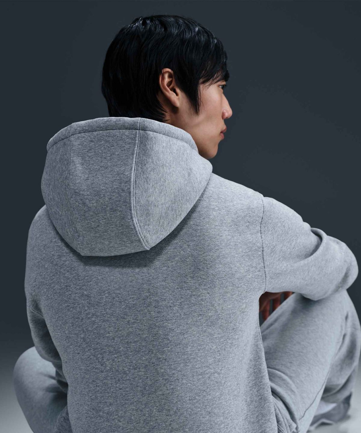 나이키(NIKE) 클럽 풀집 플리스 후디 M - 다크 그레이 헤더:라이트 스모크 그레이:화이트 / FN3862-063