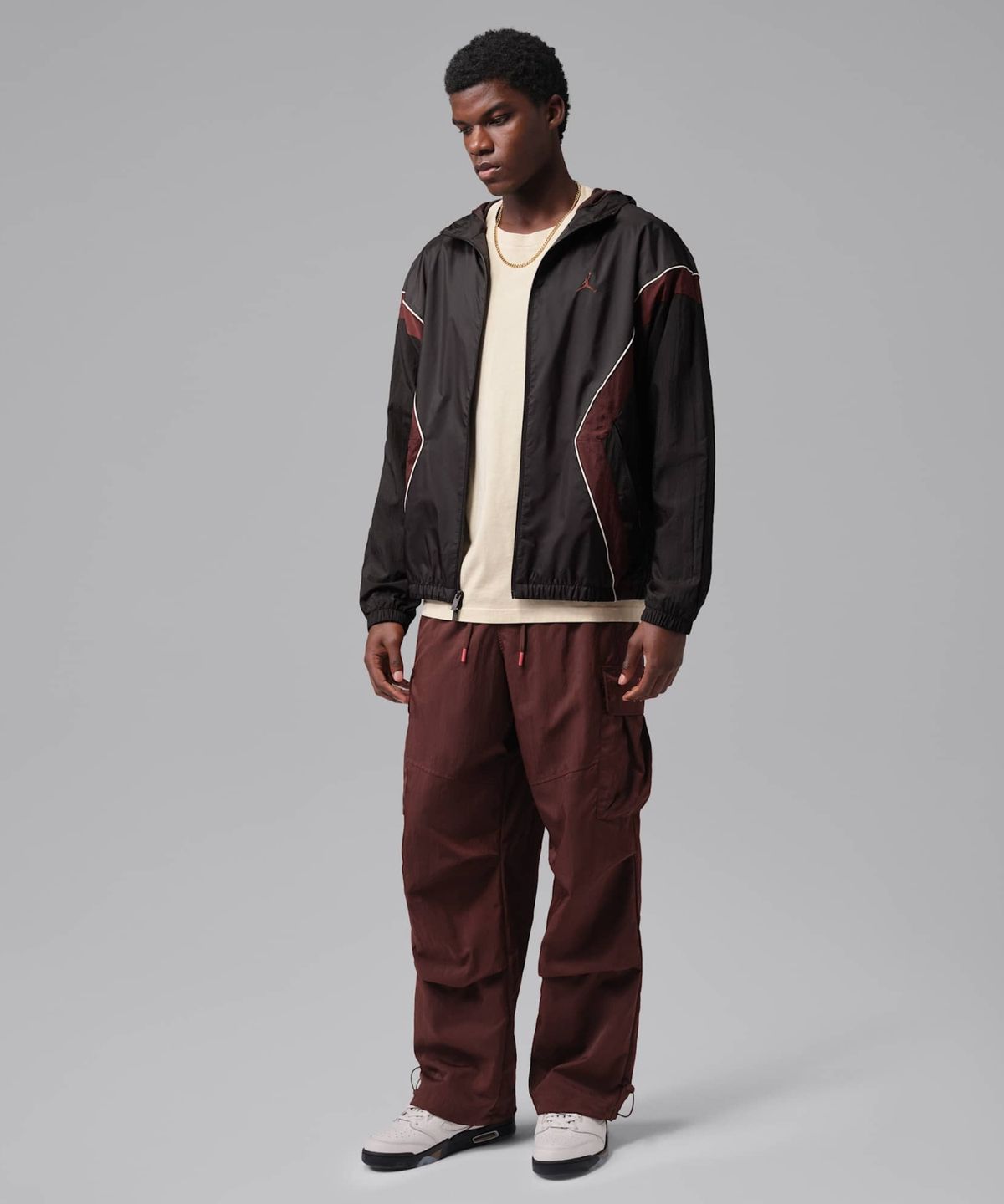 나이키(NIKE) 조던 브루클린 후드 드래프트 재킷 M - 벨벳 브라운:펄 화이트:브론즈 이클립스 / HF9333-220