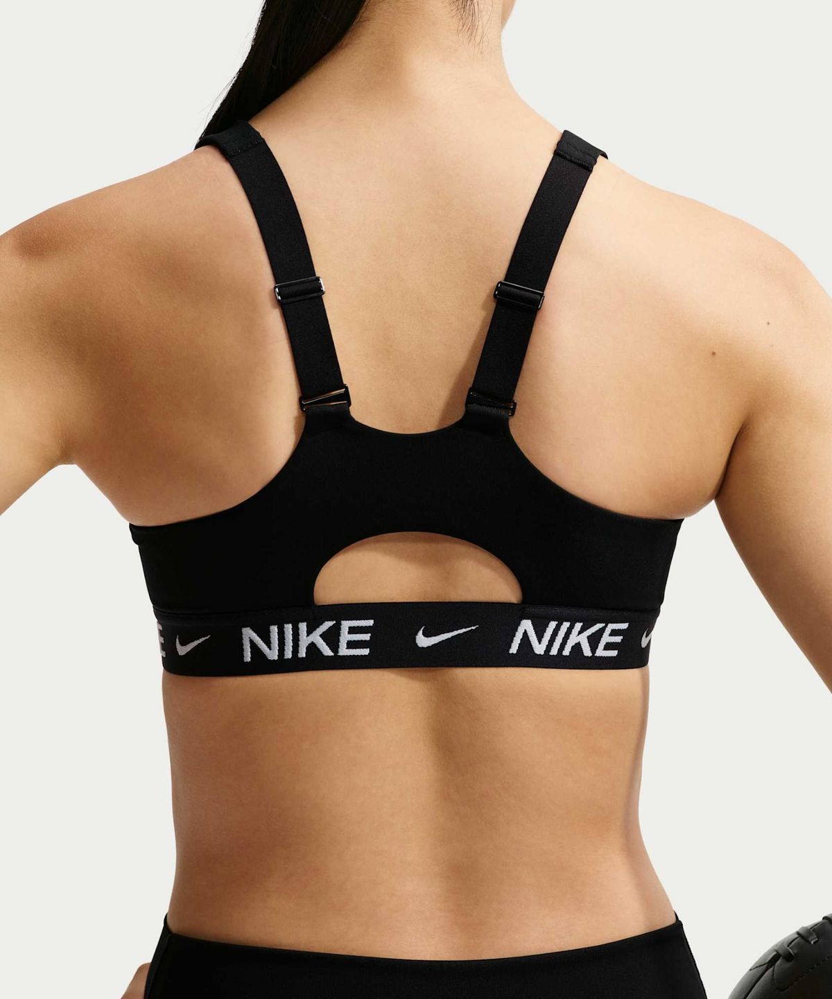 나이키(NIKE) 인디 하이 서포트 패드 지퍼 프런트 스포츠 브라 W - 블랙 / HQ2752-010