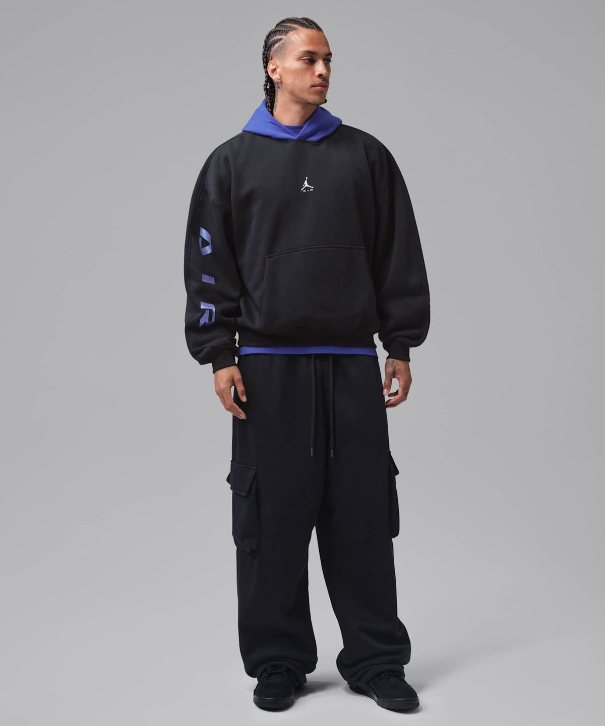 나이키(NIKE) 조던 브루클린 마운틴사이드 풀오버 후디 M - 블랙:라이트 콩코드:화이트 / IM9875-010