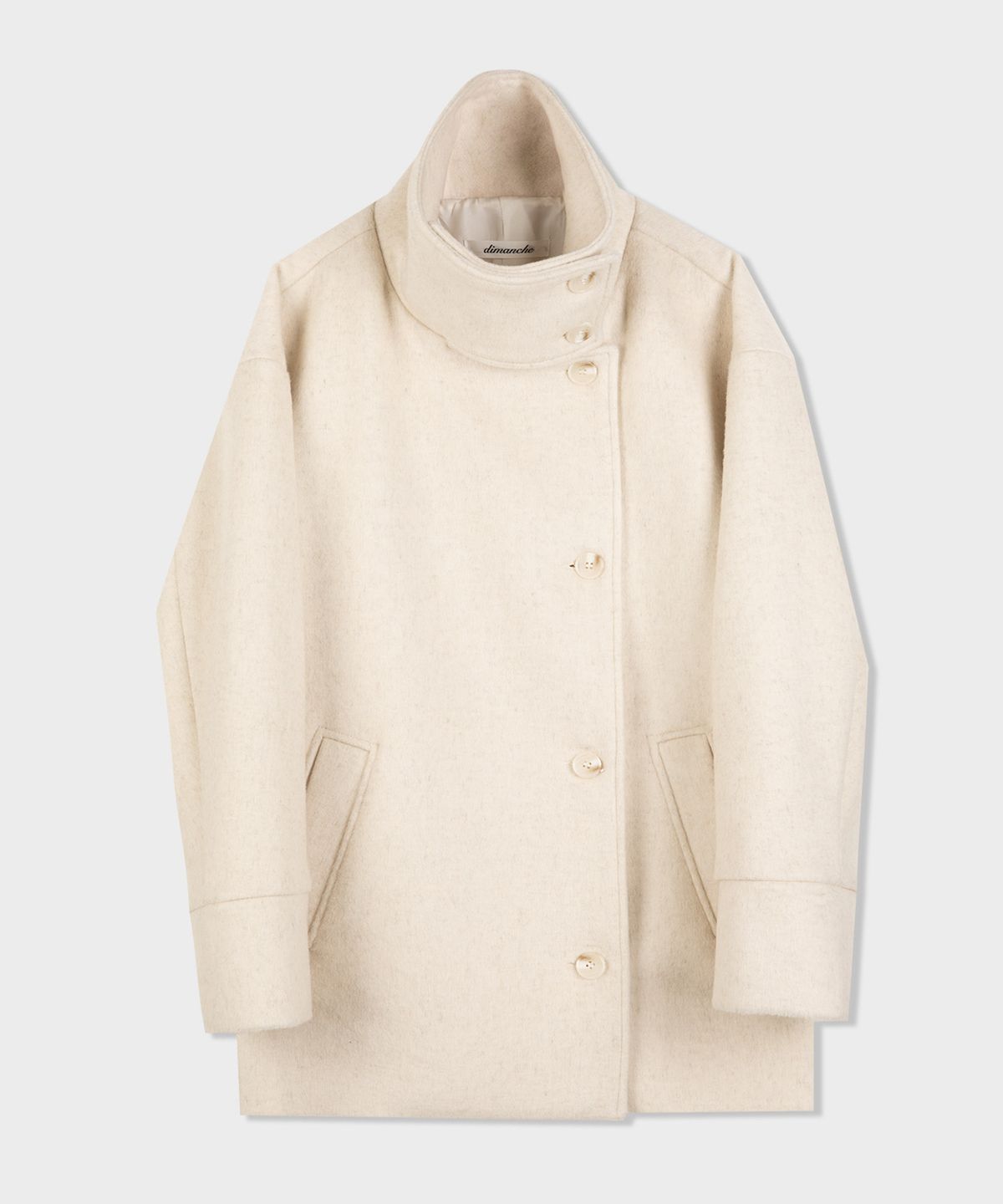 디망쉬(dimanche) Double Breasted Coat (cream)