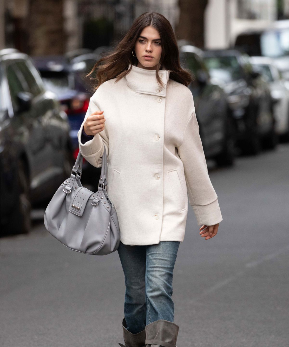 디망쉬(dimanche) Double Breasted Coat (cream)