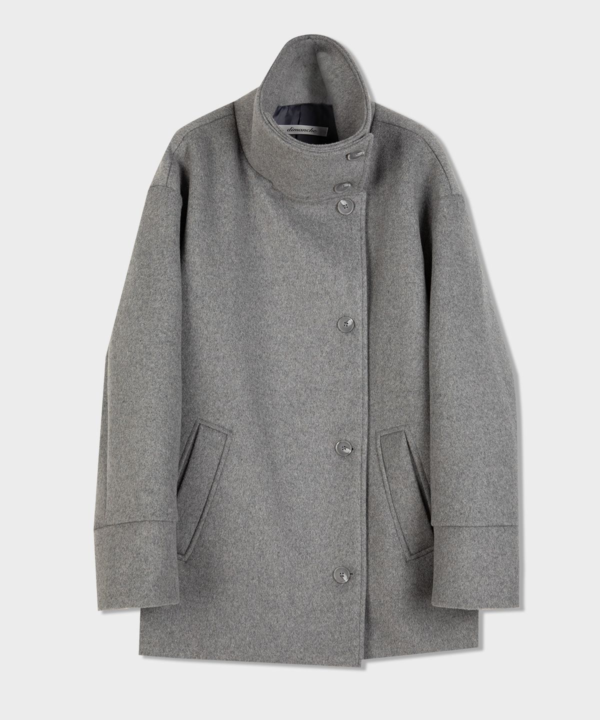 디망쉬(dimanche) Double Breasted Coat (light grey)