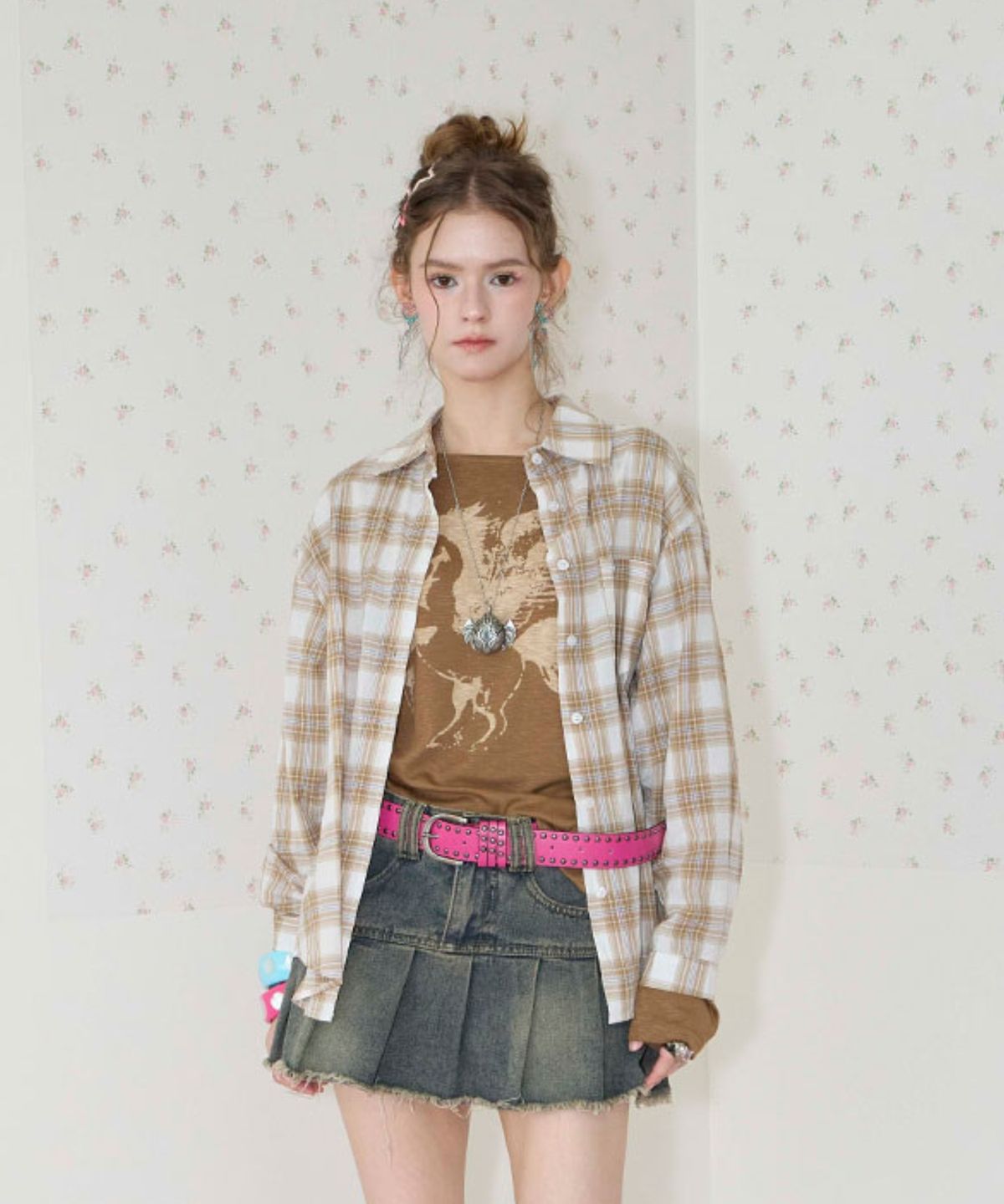 쿨키튼(KOOLKITTEN) Natural Cotton Plaid Shirt 2colors