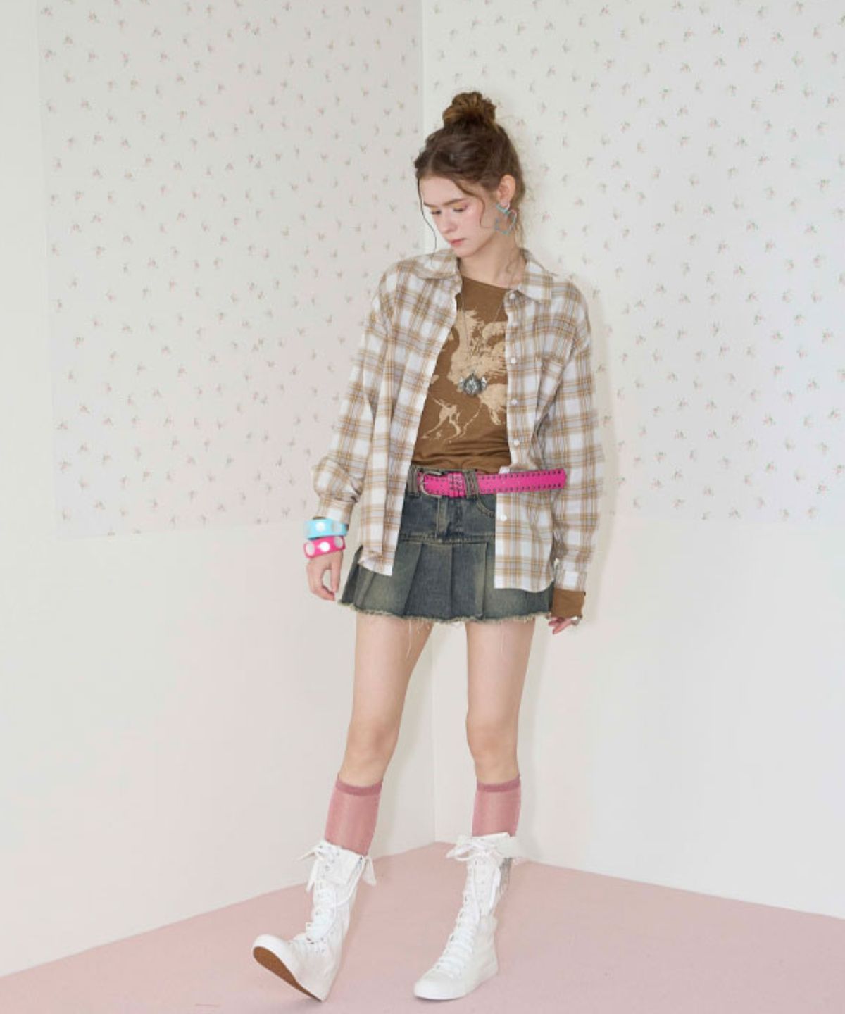 쿨키튼(KOOLKITTEN) Natural Cotton Plaid Shirt 2colors