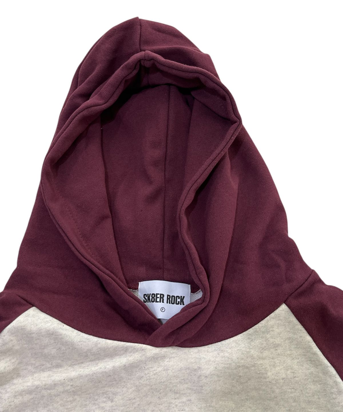 스케이터락(SK8ER ROCK) Collage Lettering Hoodie (oatmeal*wine)