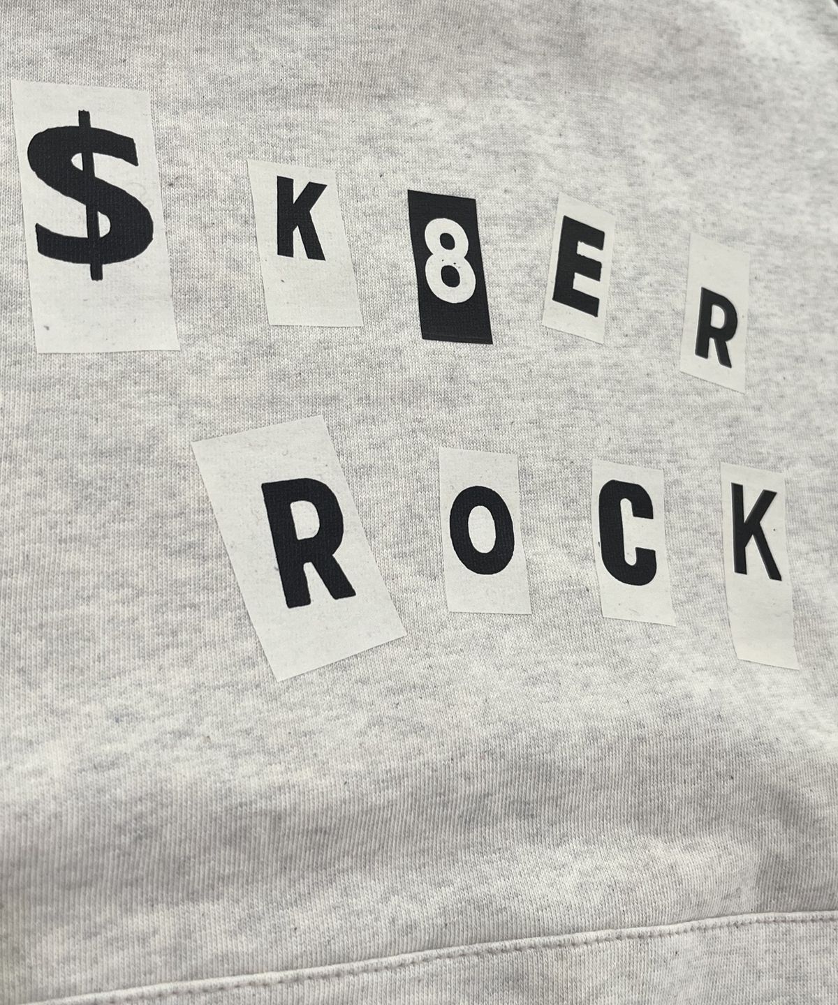 스케이터락(SK8ER ROCK) Collage Lettering Hoodie (oatmeal*wine)