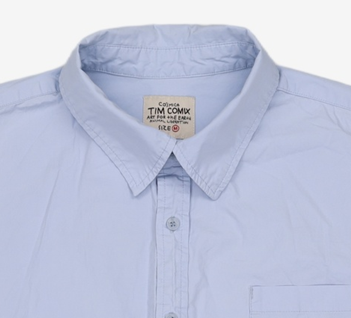 팀코믹스(TIMCOMIX) [OVER-SIZED] VAMOS POCKET SOLID SS SHIRT LIGHT BLUE M