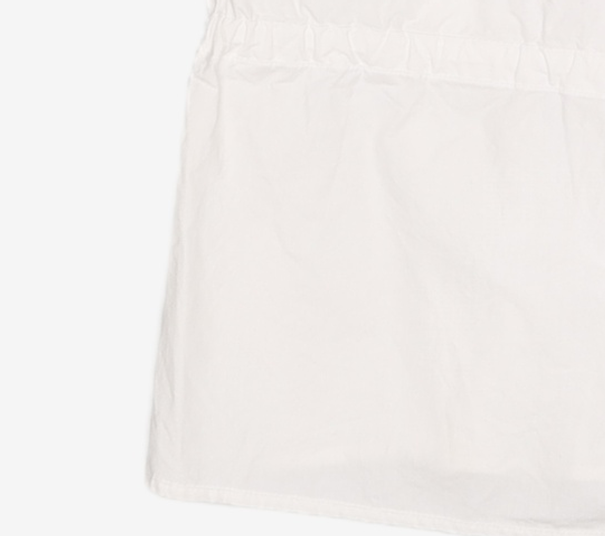 논로컬(NONLOCAL) Ribbon Shirring Puff Sleeve Blouse - White FREE
