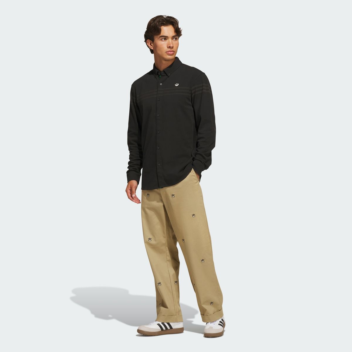 아디다스 골프(ADIDAS GOLF) 오리지널스 트위스트니트 버튼업 폴로 셔츠 KR5432