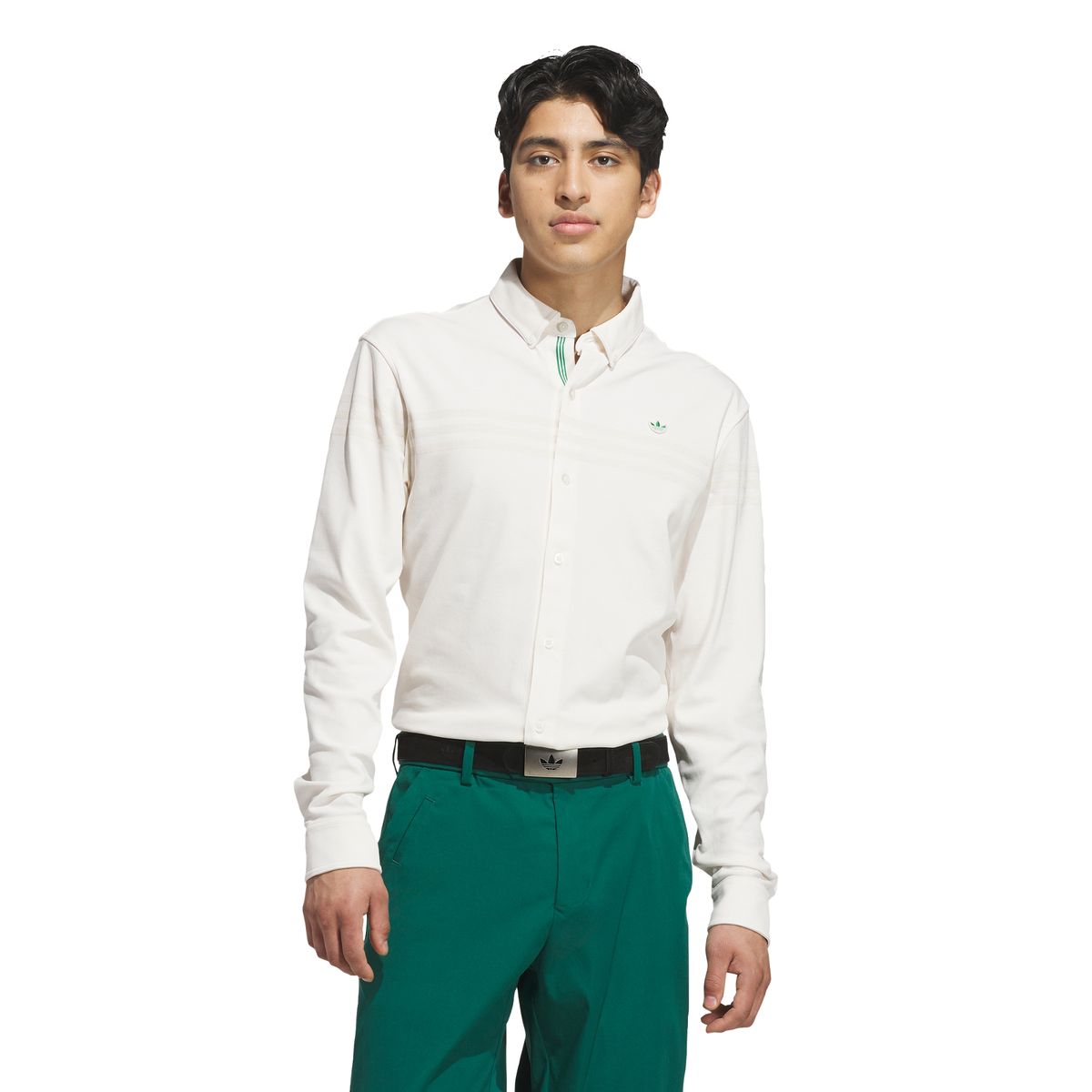 아디다스 골프(ADIDAS GOLF) 오리지널스 트위스트니트 버튼업 폴로 셔츠 KH4064